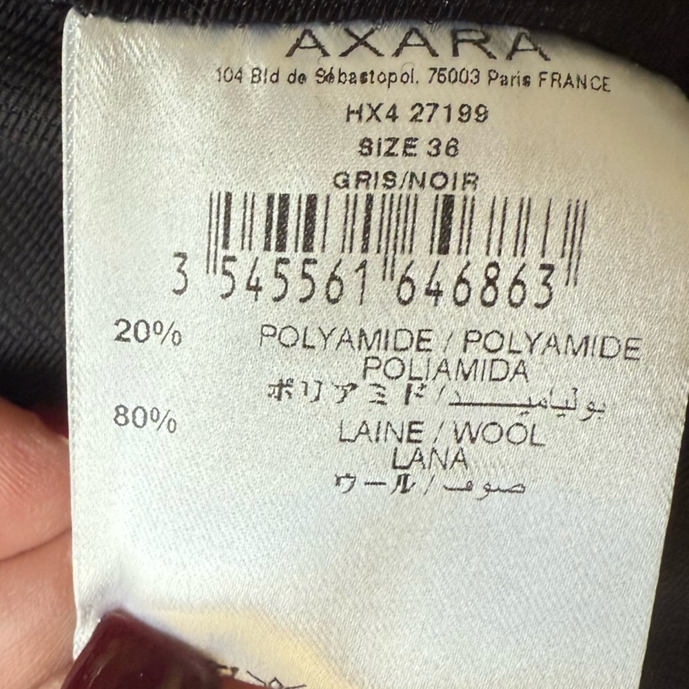Axara Paris Asymmetrical Wool Coat – Made in France – Size 36 (US S) - Picture 7 of 9